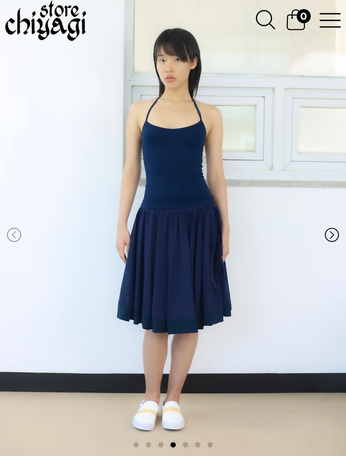 [새상품]키야기 Vasram Panel Skirt - navy 상품이미지2