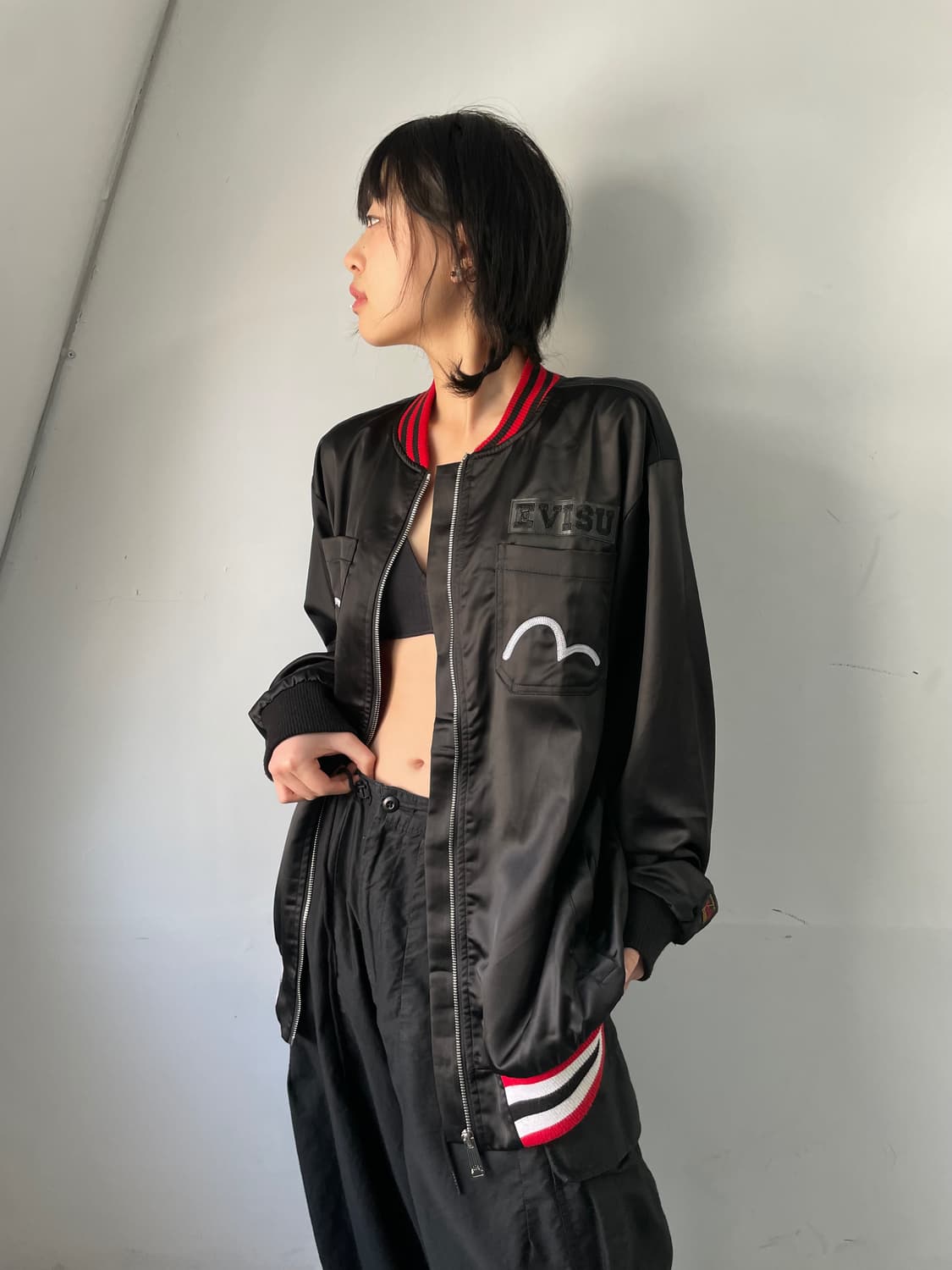 에비수 자수 새틴 스카잔 상품이미지6