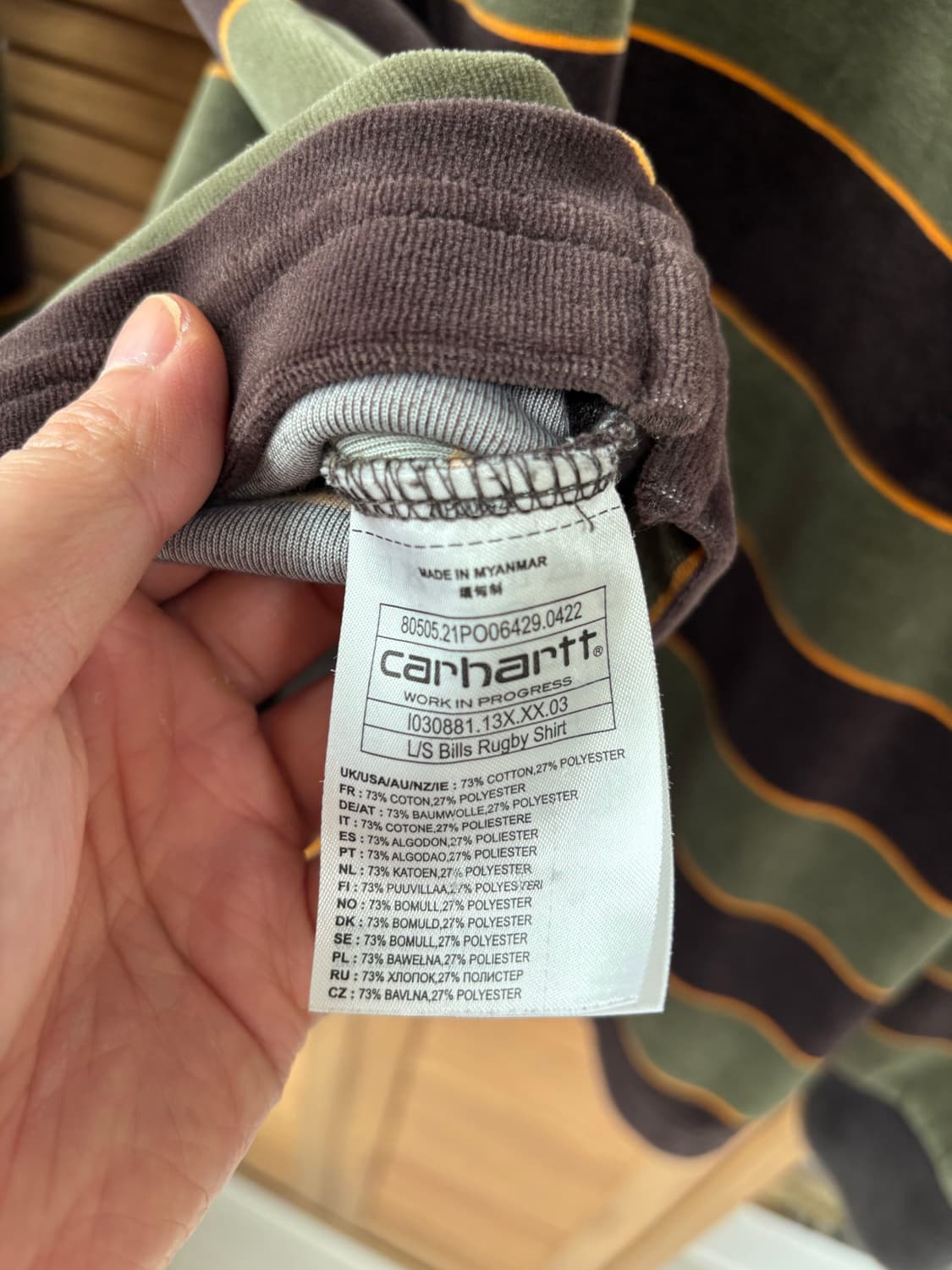 칼하트wip L/S BILLS RUGBY SHIRT 상품이미지5