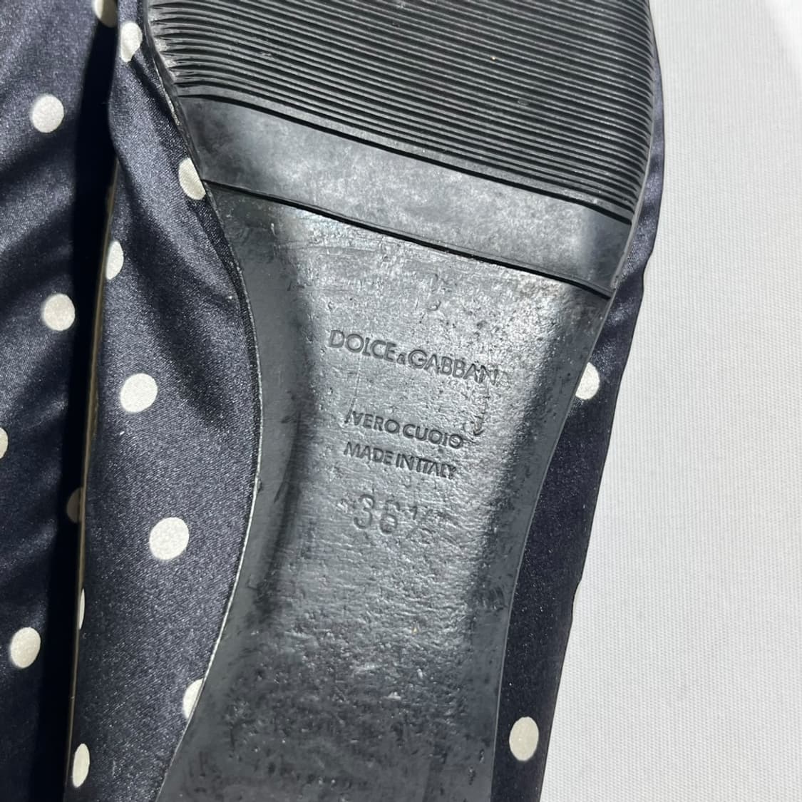 [D & G] 돌체앤가바나 도트 리본 포인트 새틴 플랫슈즈 상품이미지7