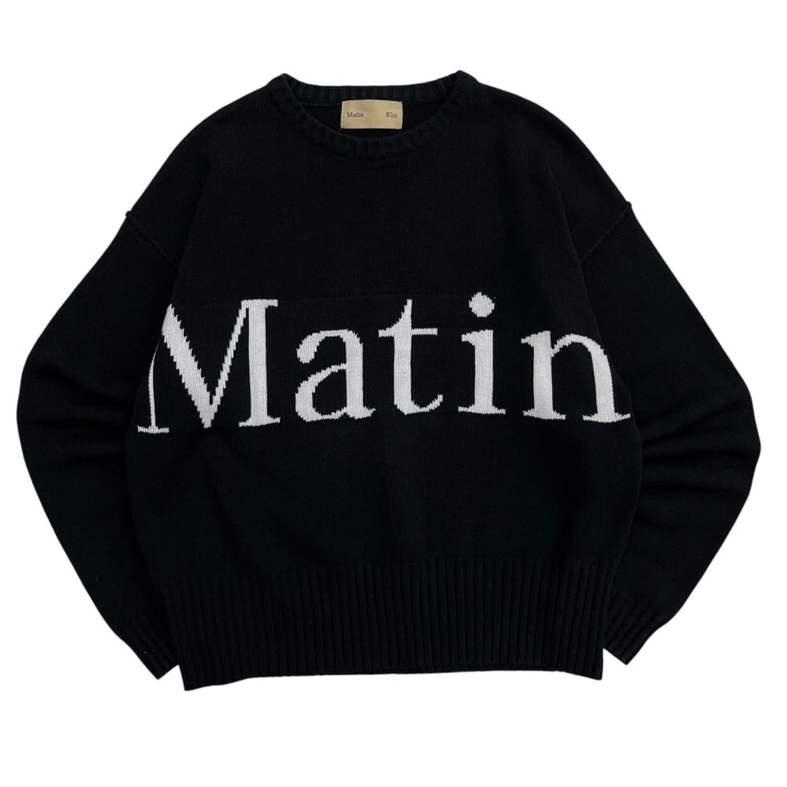 마뗑킴 빅로고 블랙 니트 상품이미지3