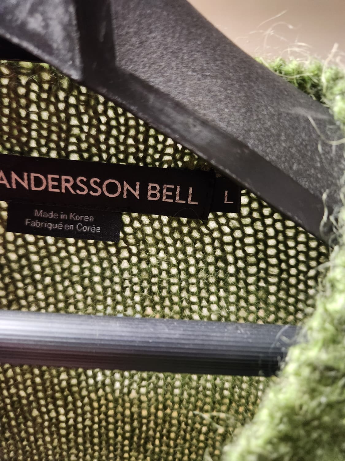 앤더슨벨  마카롱 인타르시아 가디건 카키 상품이미지3