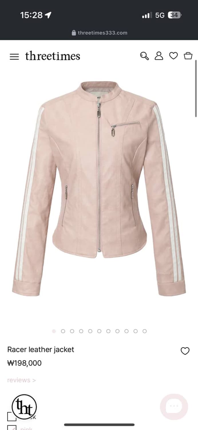 쓰리타임즈 lacer leather jacket 레이서 레더 자켓 상품이미지2