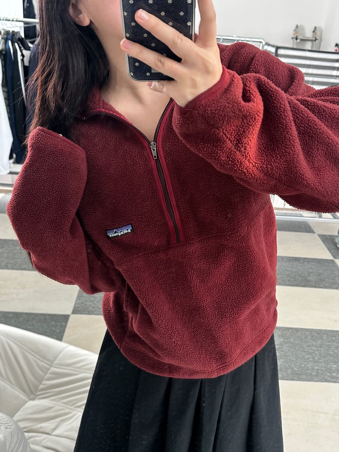 파타고니아 00s 신칠라 버건디 마수피얼 플리스  상품이미지2