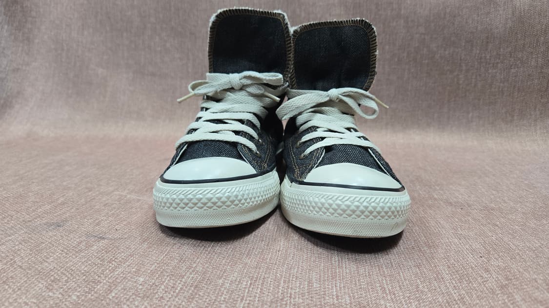 컨버스 미착용 240mm- 데님 하이탑 운동화 안감 털포인트 상품이미지3