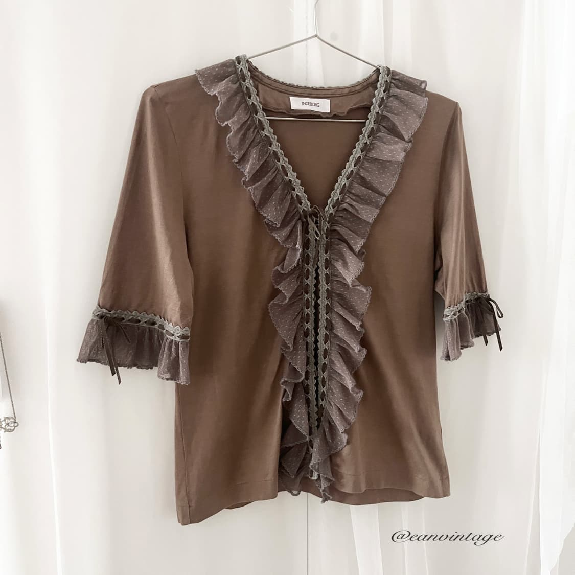 ingeborg brown lace 2way top 상품이미지4