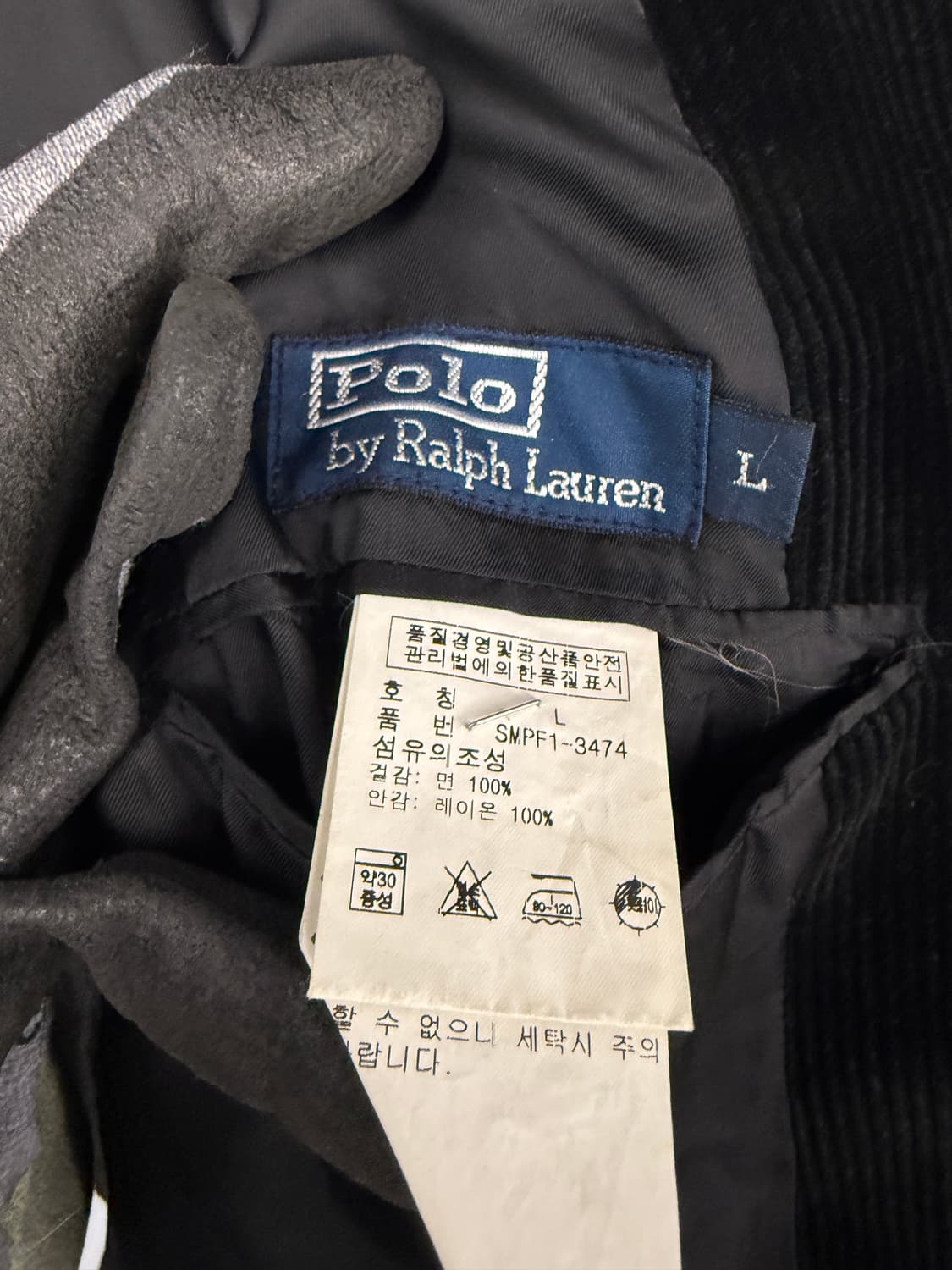폴로 랄프로렌 블랙코듀로이 블레이저 L 상품이미지4