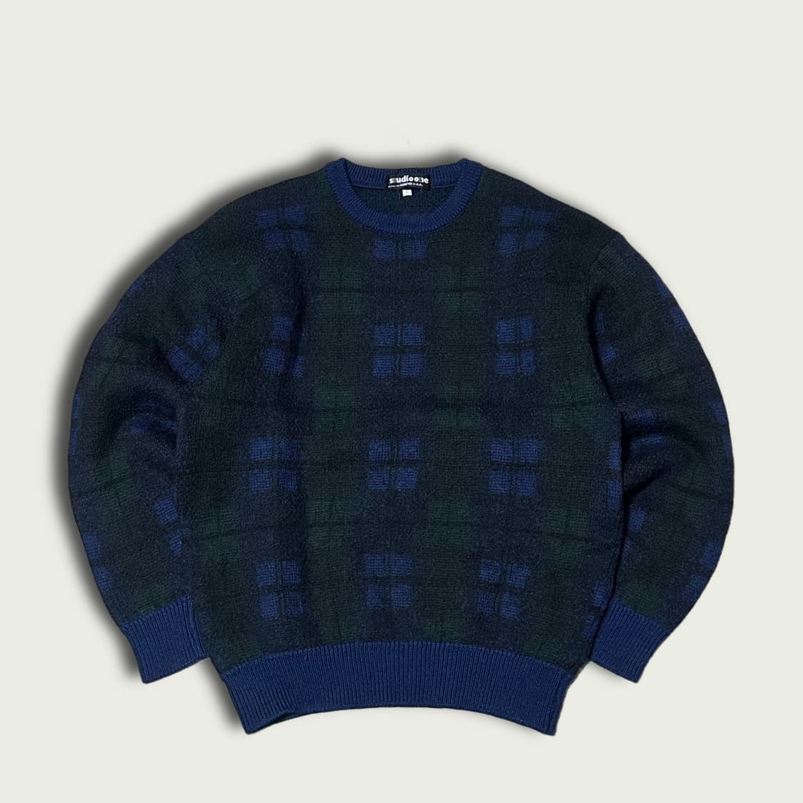 체크 울 니트 상품이미지1