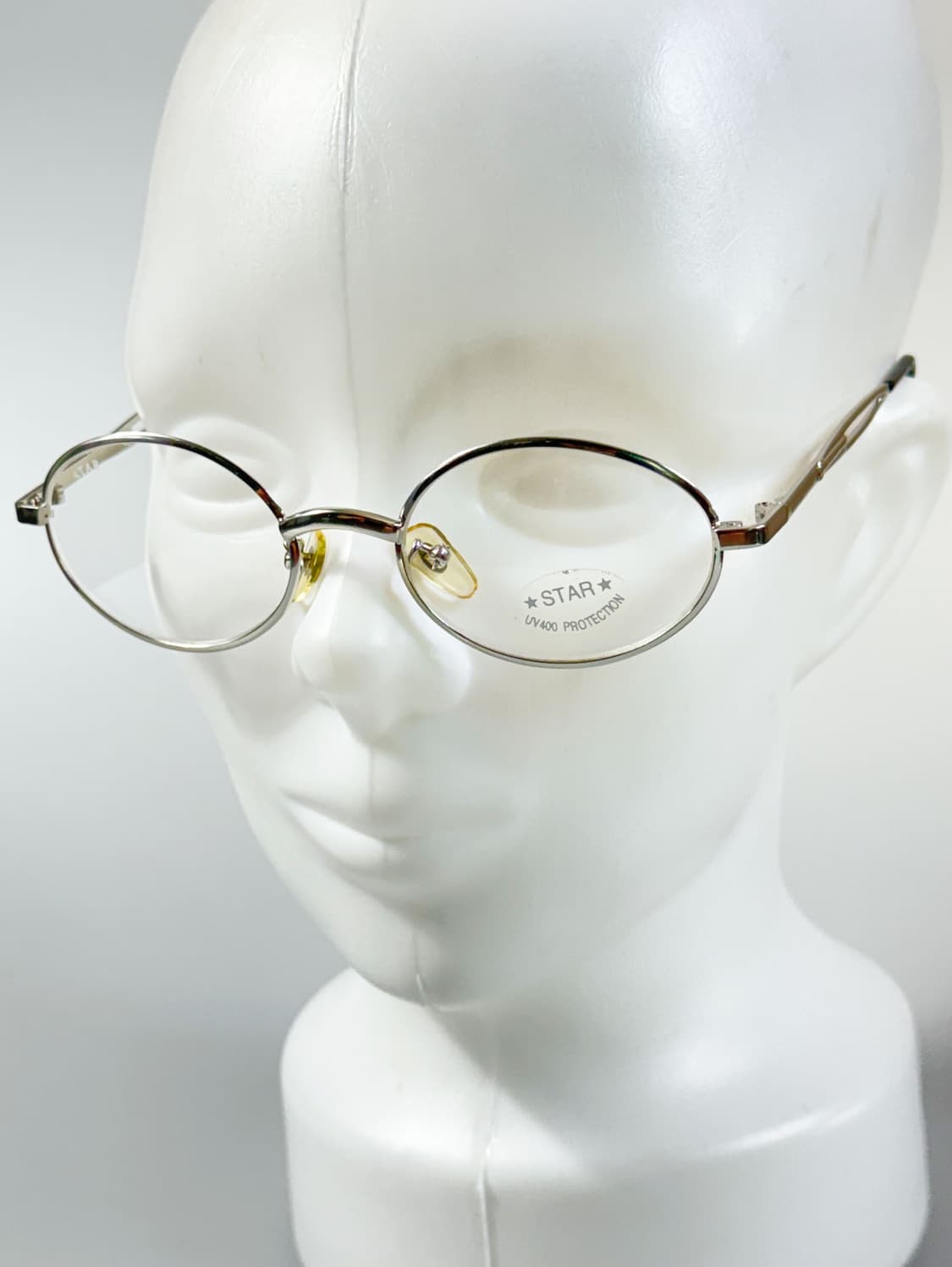 90s 일본제 STAR 실버 오벌 프레임 빈티지 안경 상품이미지8