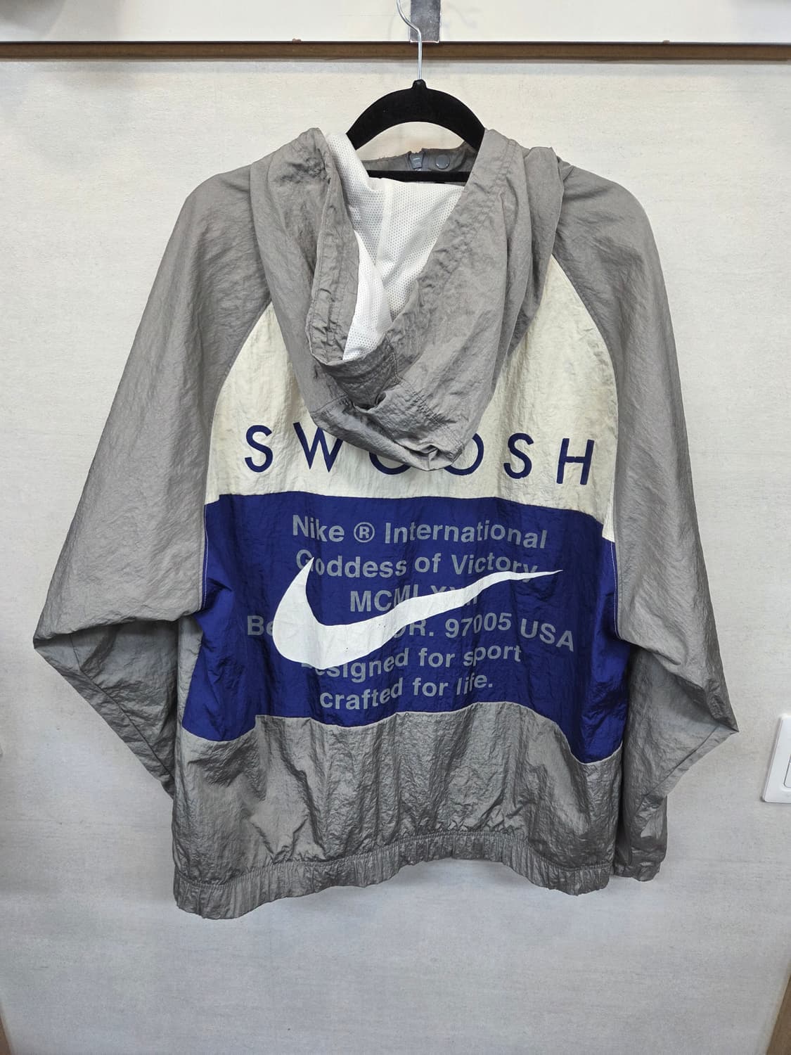 나이키 더블스우시 메탈그레이 바람막이 자켓 xl 상품이미지2