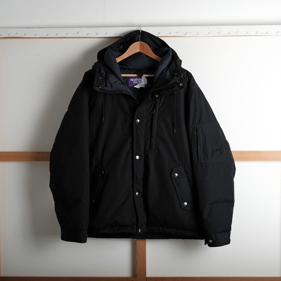 노스페이스 퍼플라벨 마운틴 숏 다운 자켓 블랙 XL사이즈 상품이미지4