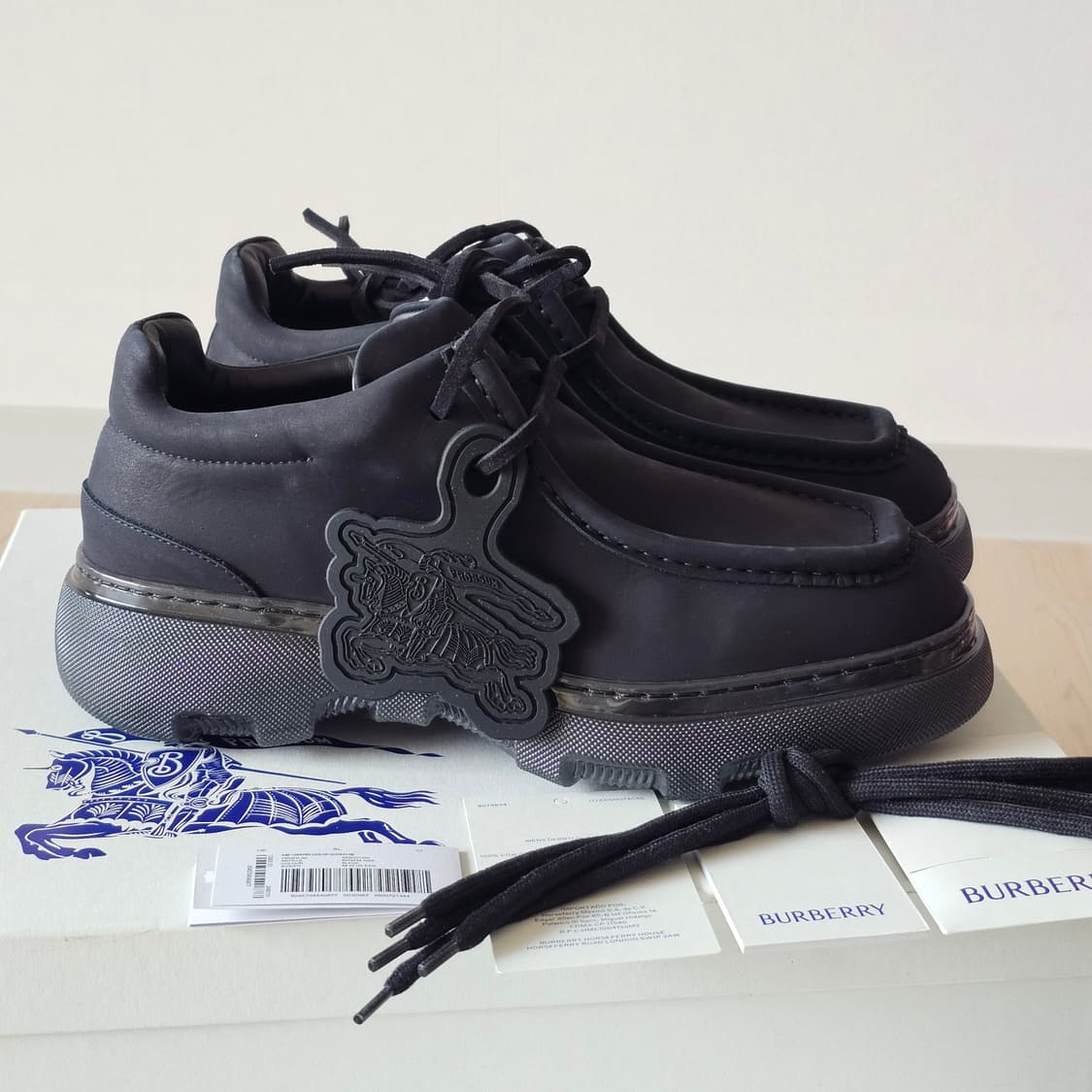 270 42 새제품) 버버리 크리퍼 스웨이드 누벅 더비 슈즈 구두 남자 상품이미지3