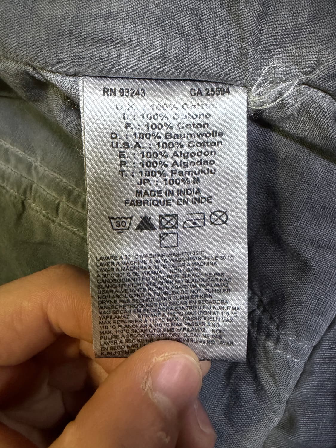 디젤 딥 그레이 숄더 로고 워싱 코튼 바이커 자켓 상품이미지6