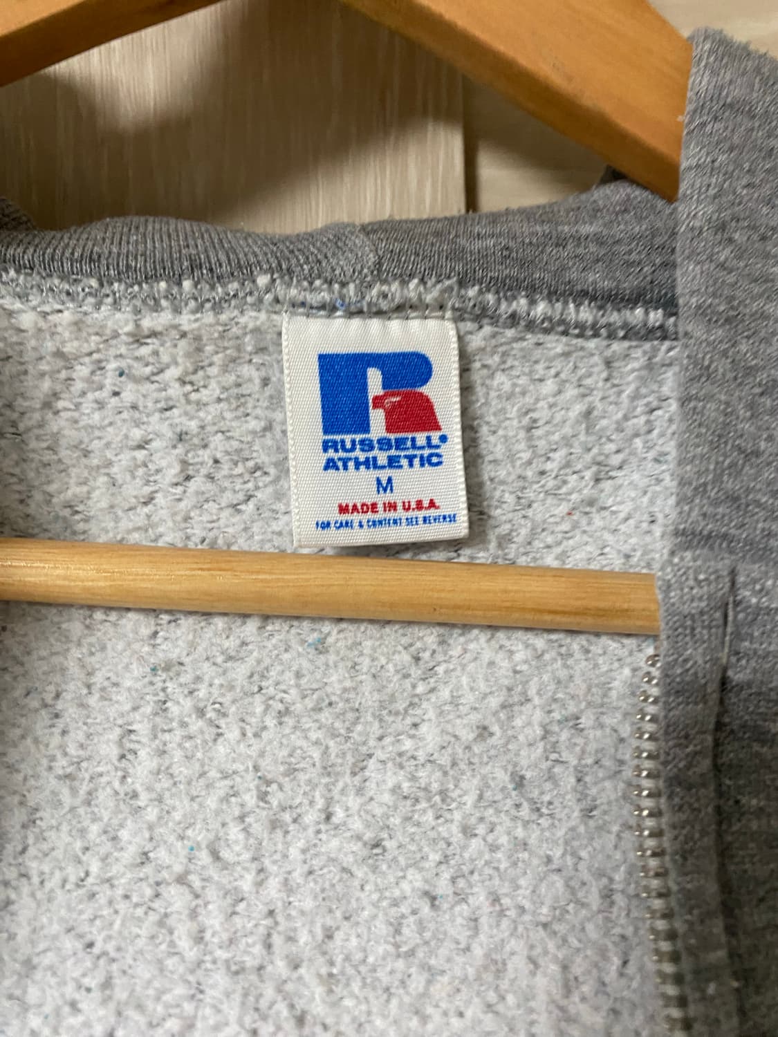 80s Russell Athletic Hoodie zip Gray M 상품이미지2