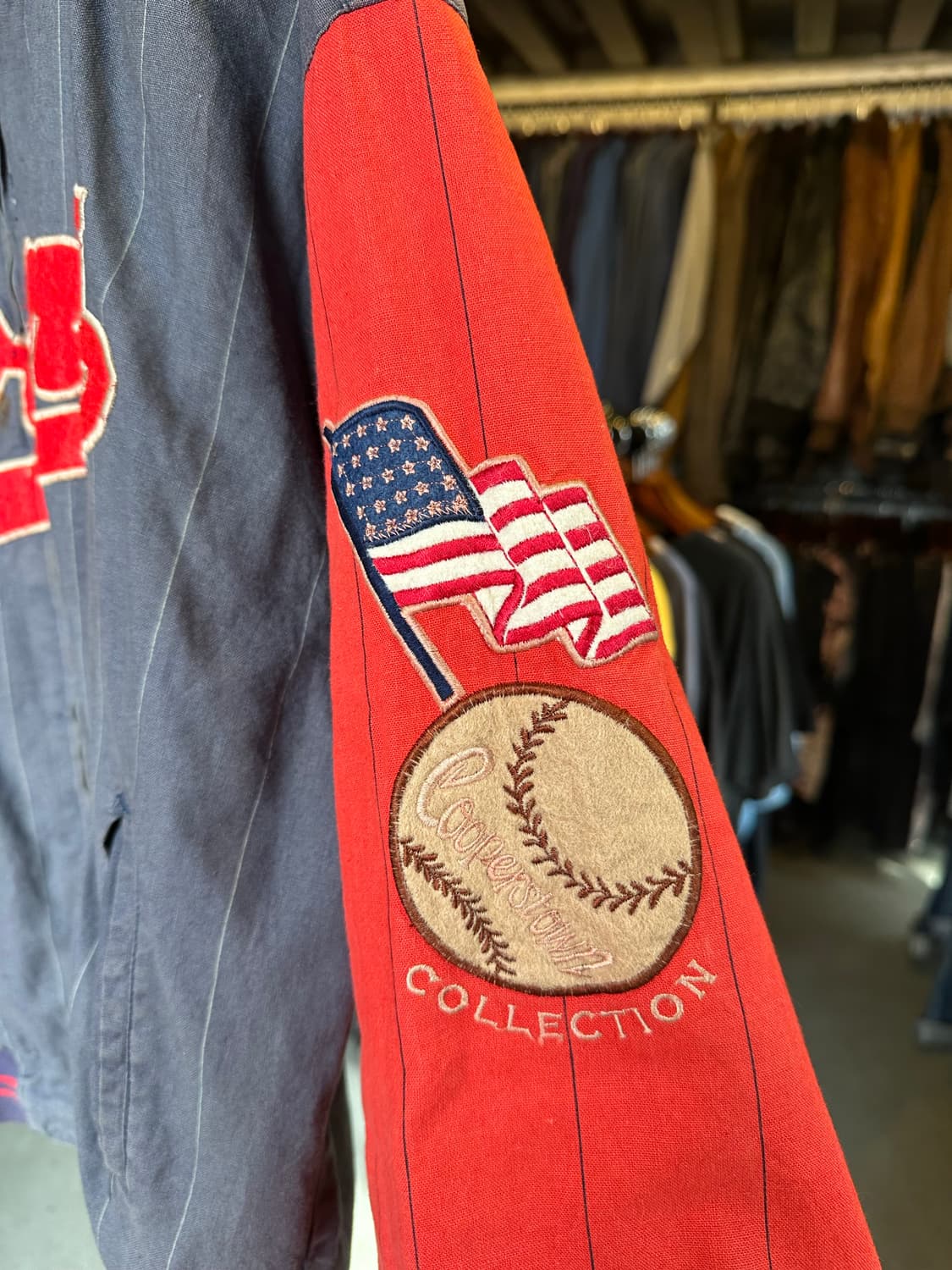 90s Mirage MLB 미네소타 트윈스 린넨 베이스볼 자켓 1991 상품이미지5