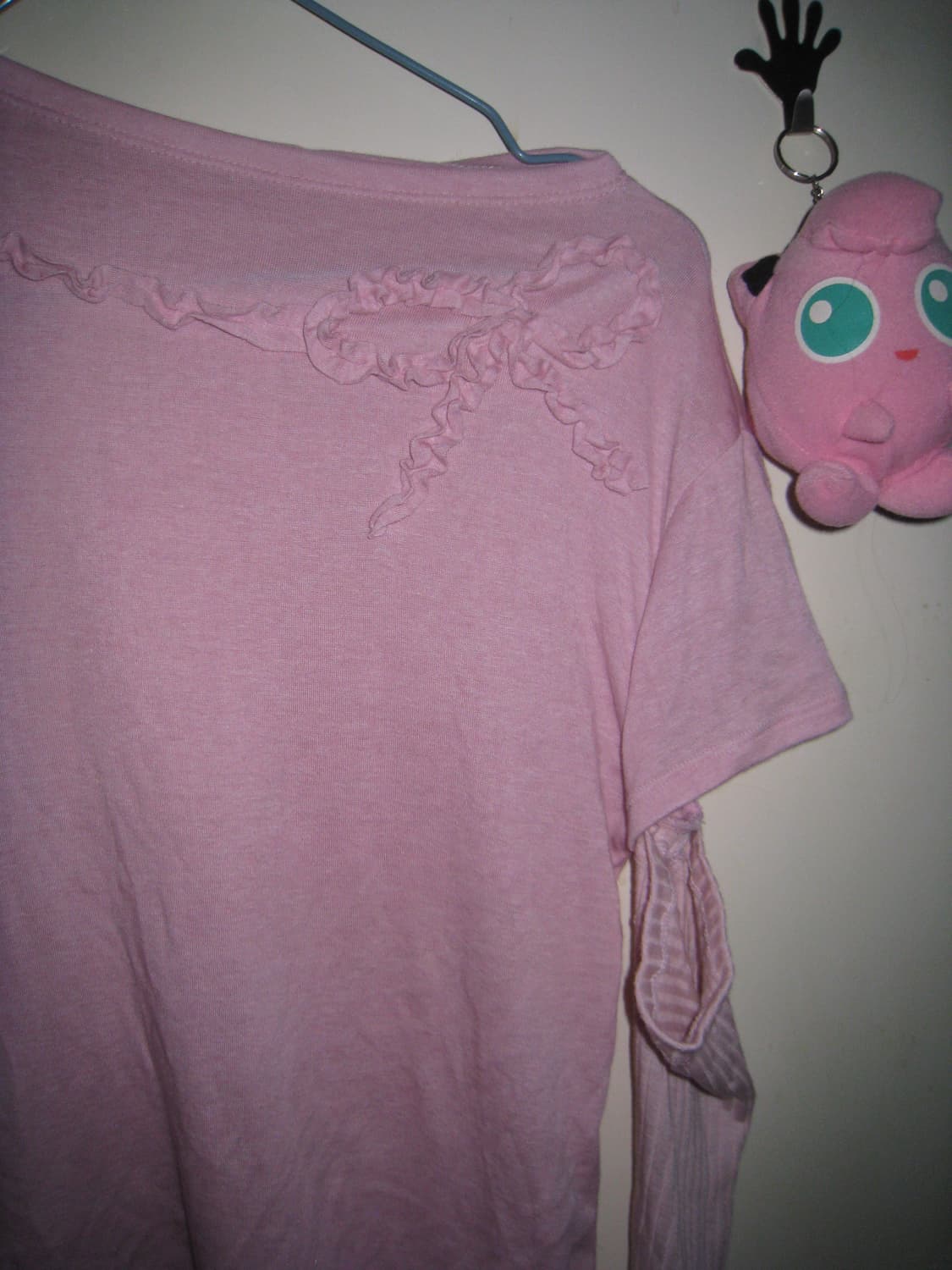 (단종 제품) 노피셜노피스 갸루 mood 프릴 리본 슬릿 소매 탑 핑크 상품이미지3