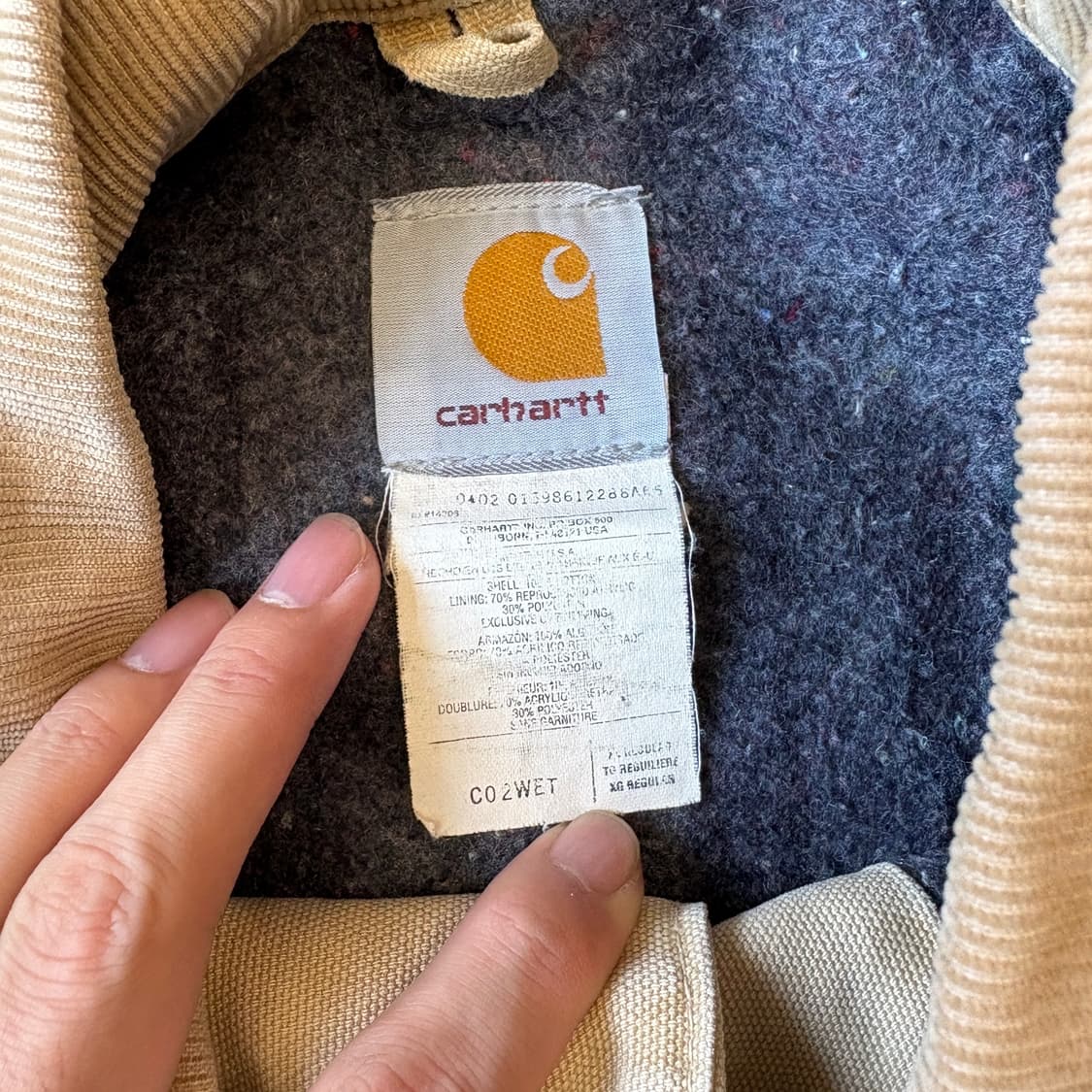 칼하트 정품 C02 베이지 덕 초어 자켓 상품이미지7