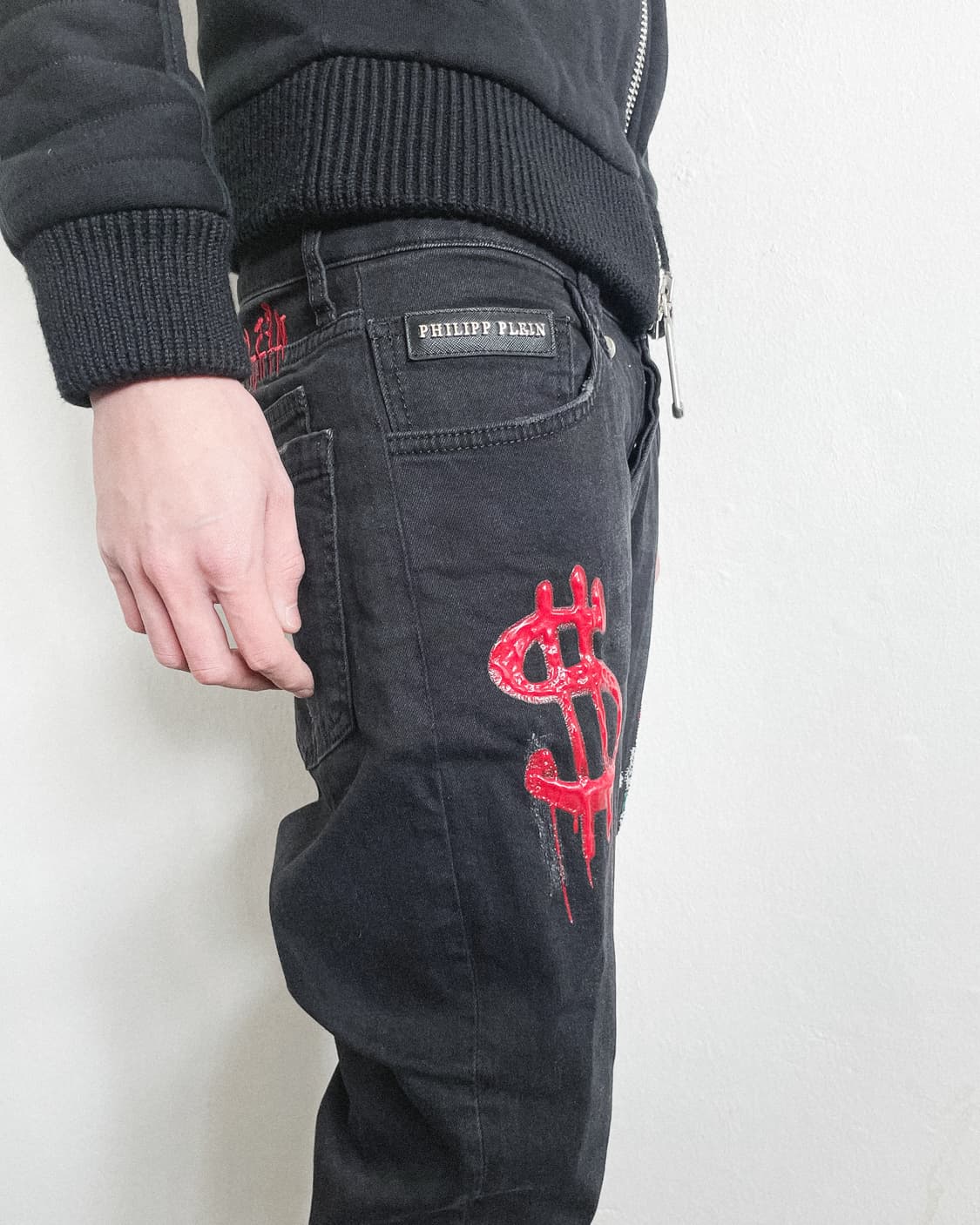 필립플레인 파이트클럽 블러드러버드립 새깅 데님 상품이미지5