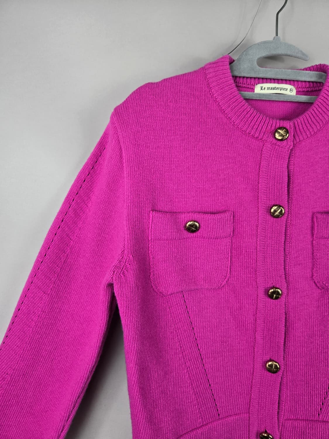 [무료배송]르마스터피스 F 여성 금장 단추 탄탄한 니트 가디건 상품이미지4
