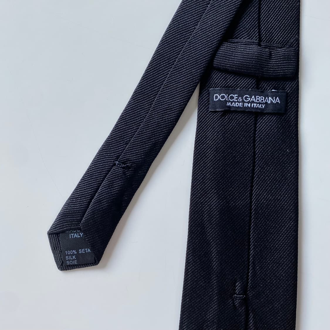 신형 돌체 앤 가바나 (D&G) 슬림 정품 블랙넥타이5.7cm 상품이미지4