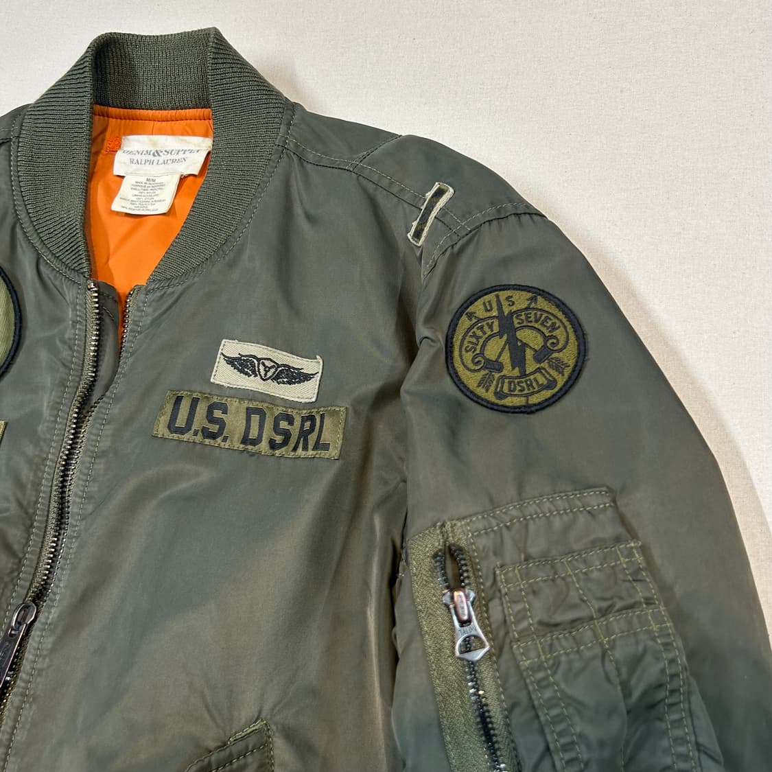 M) 데님앤서플라이 랄프로렌 밀리터리 패치 MA-1 항공점퍼 상품이미지4