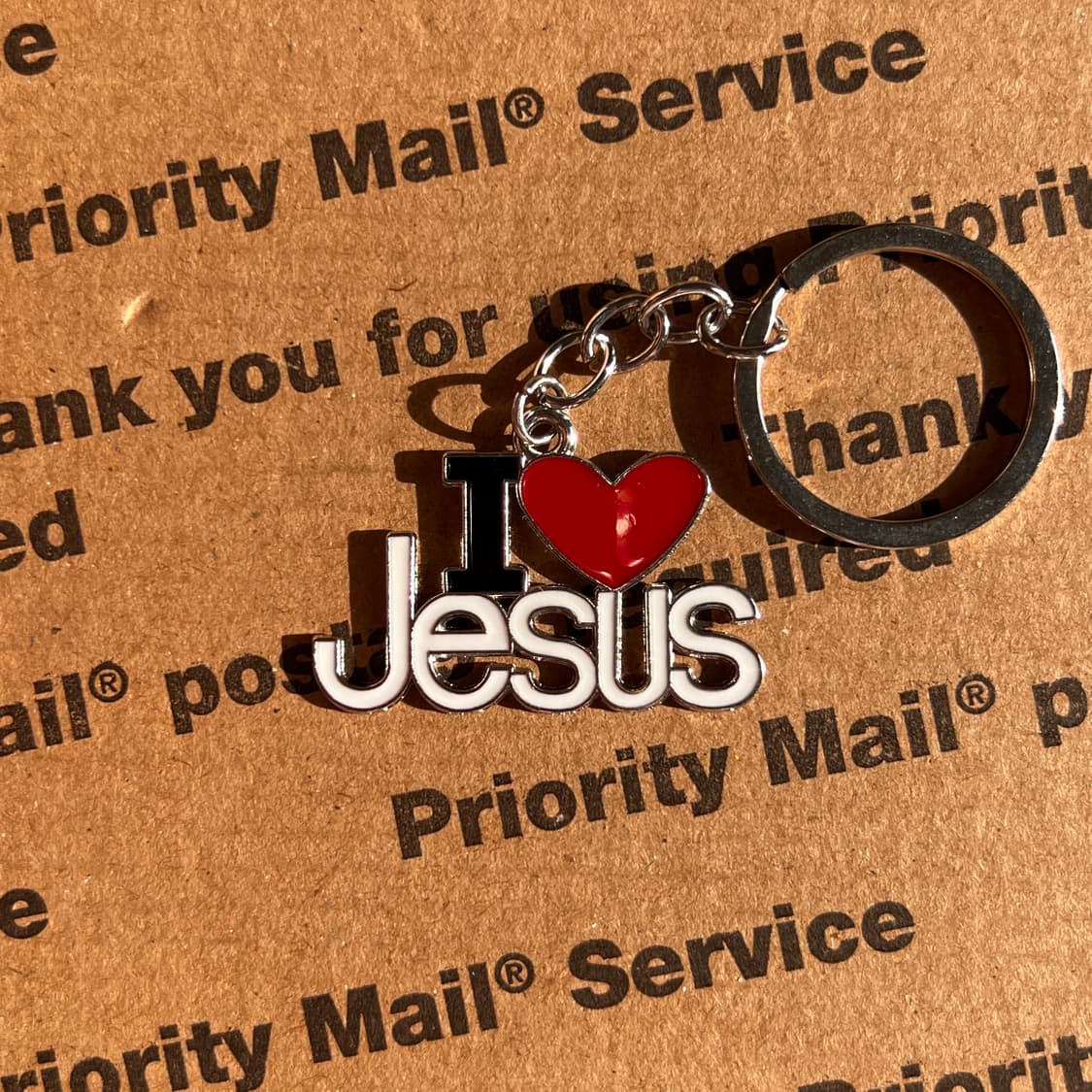 90s vtg I ❤️ Jesus Keyring 상품이미지1