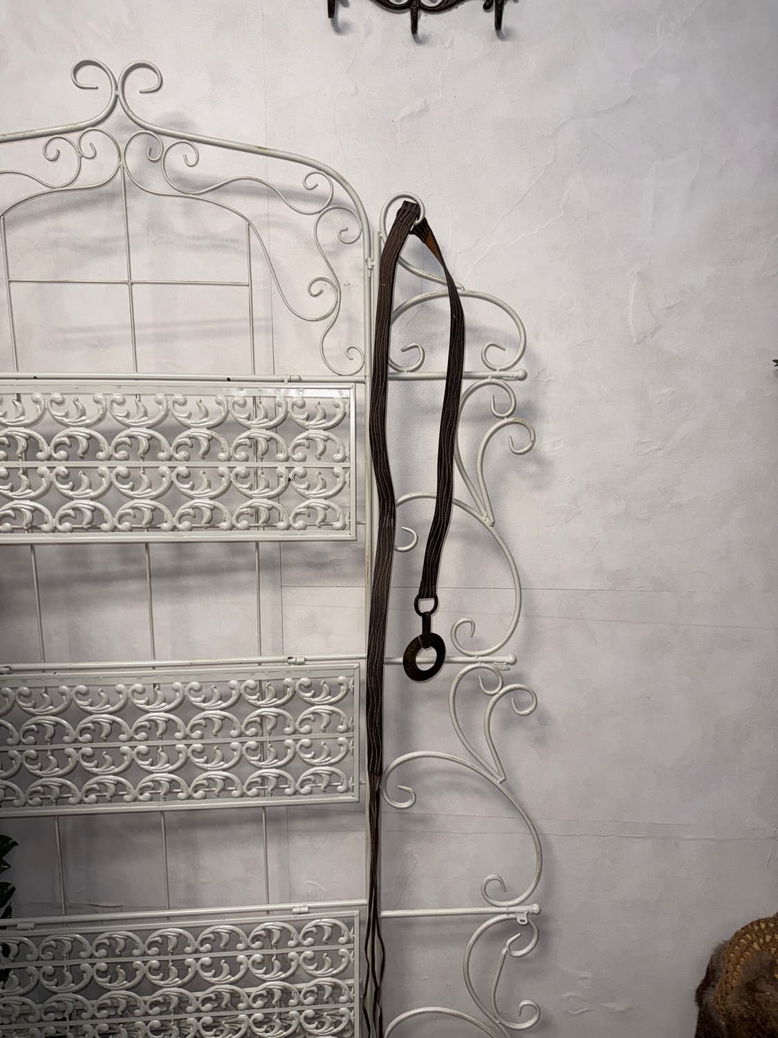 Brown antique wood washing strap belt 상품이미지5