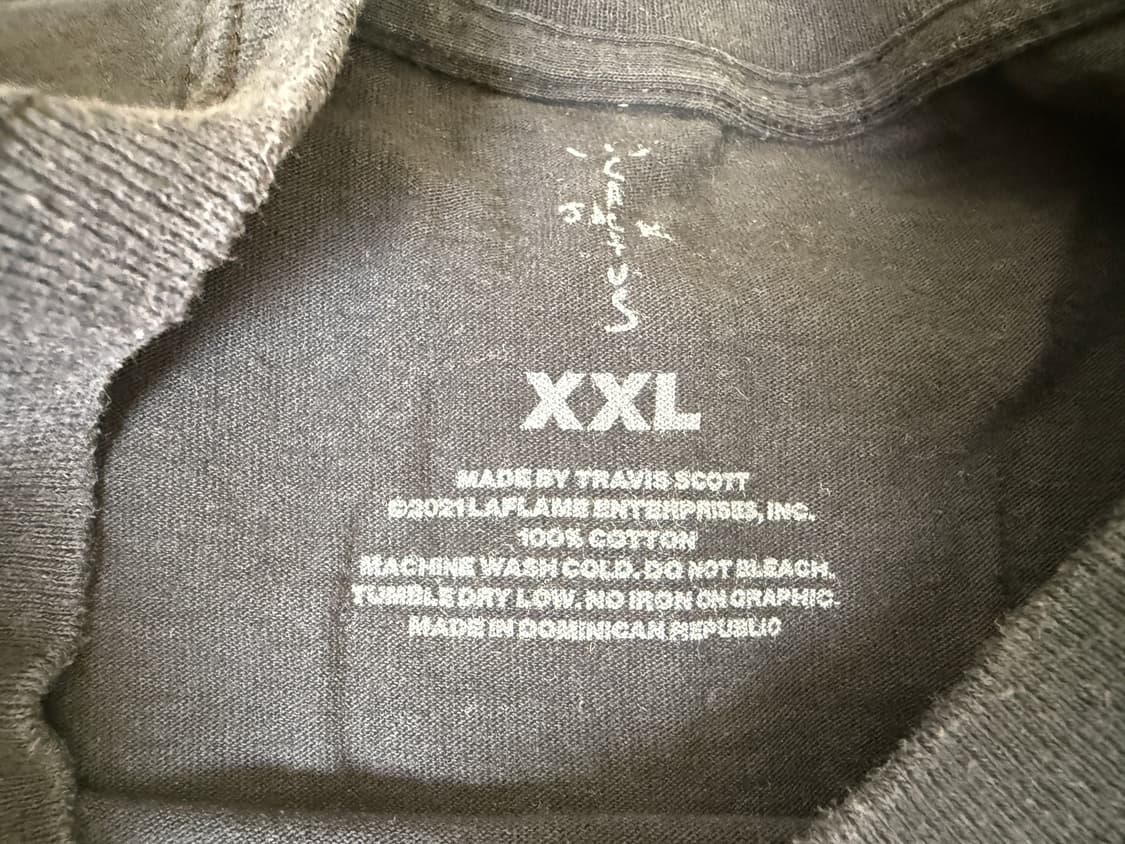 [XXL] 트래비스 스캇 캑터스잭 프라그먼트 티셔츠 블랙 상품이미지5