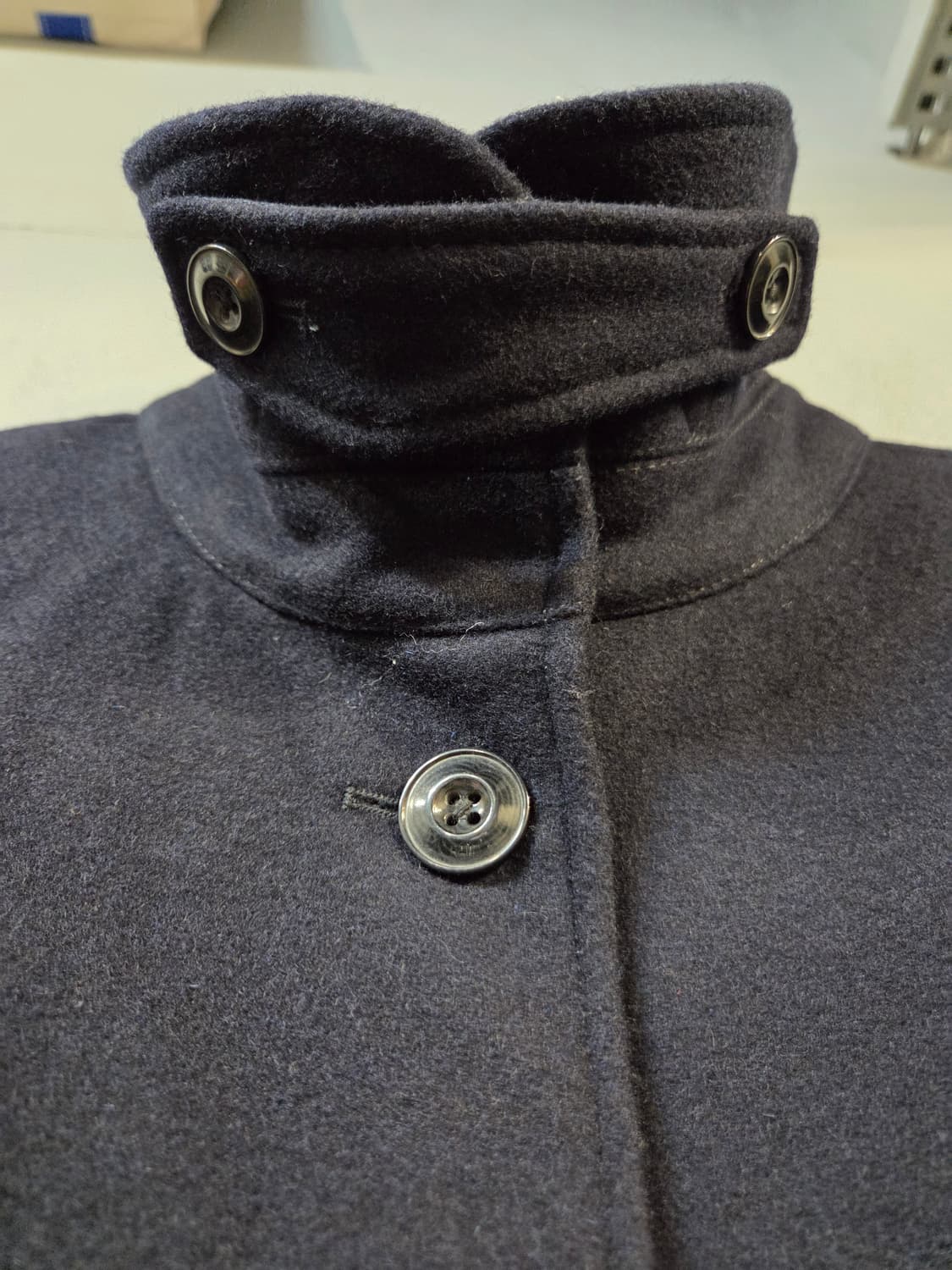 G-STAR 네이비 하이넥 모직 코트(S)디피용 상품이미지7