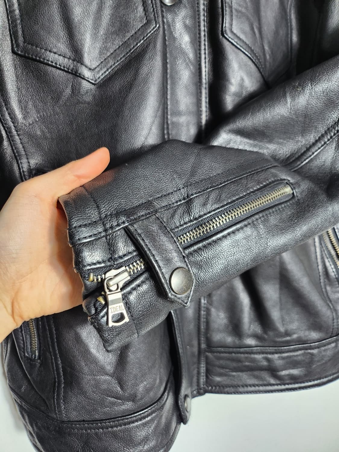 빈티지 블랙 가죽 자켓 상품이미지6