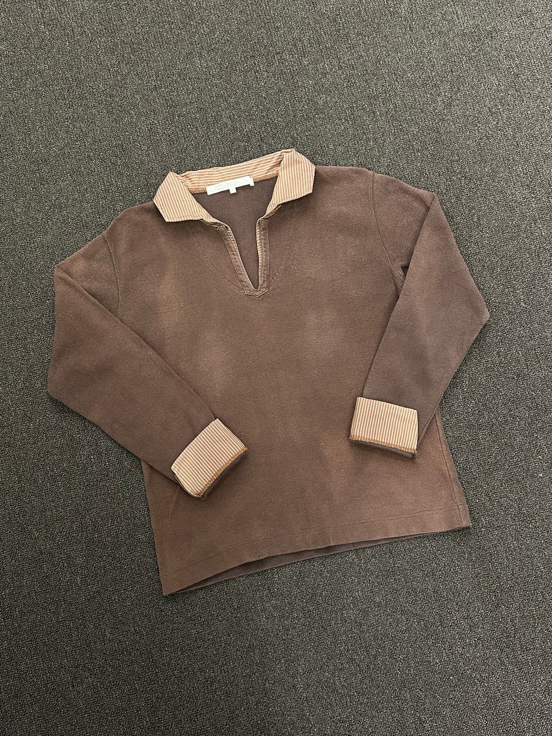 M)Japanese vintage 레이어드 브이넥 롱슬리브 상품이미지1