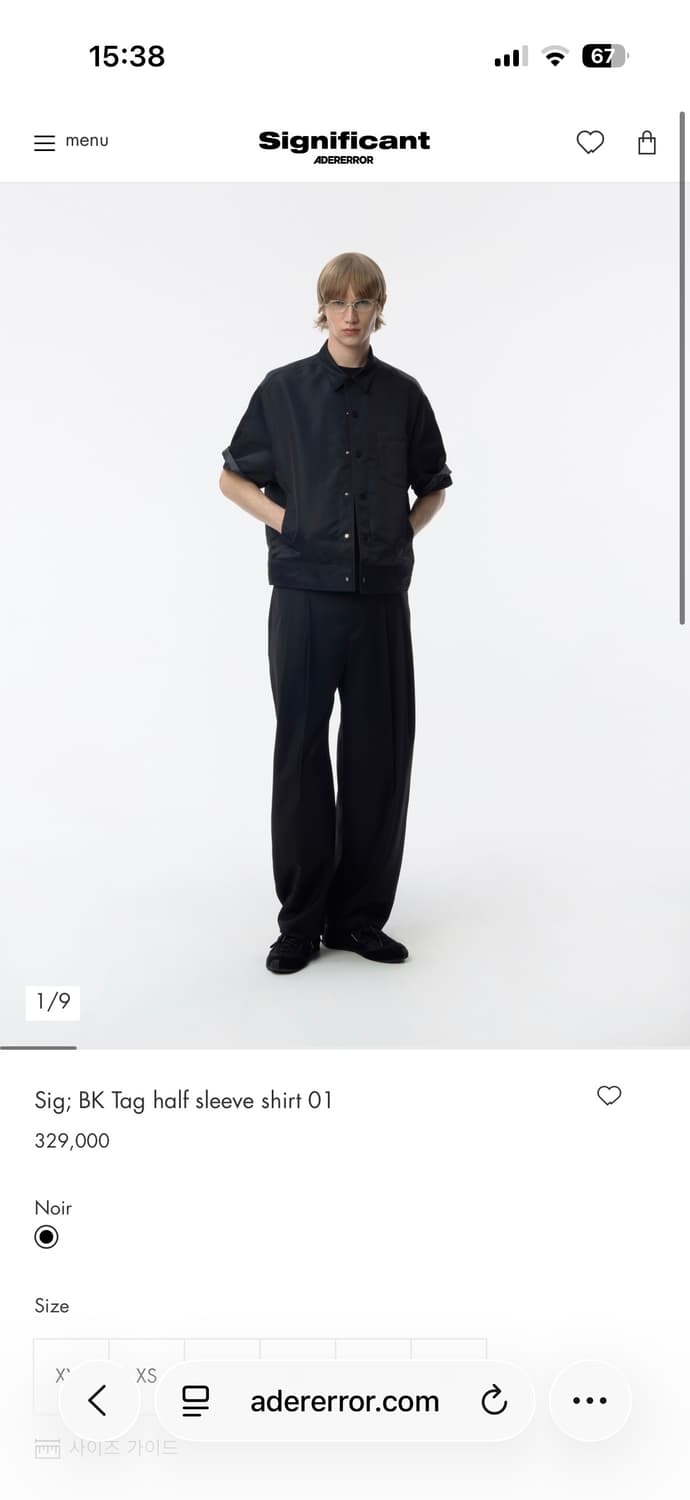 아더에러 시그니피컨트 Tag half sleeve shirt S 사이즈 상품이미지1