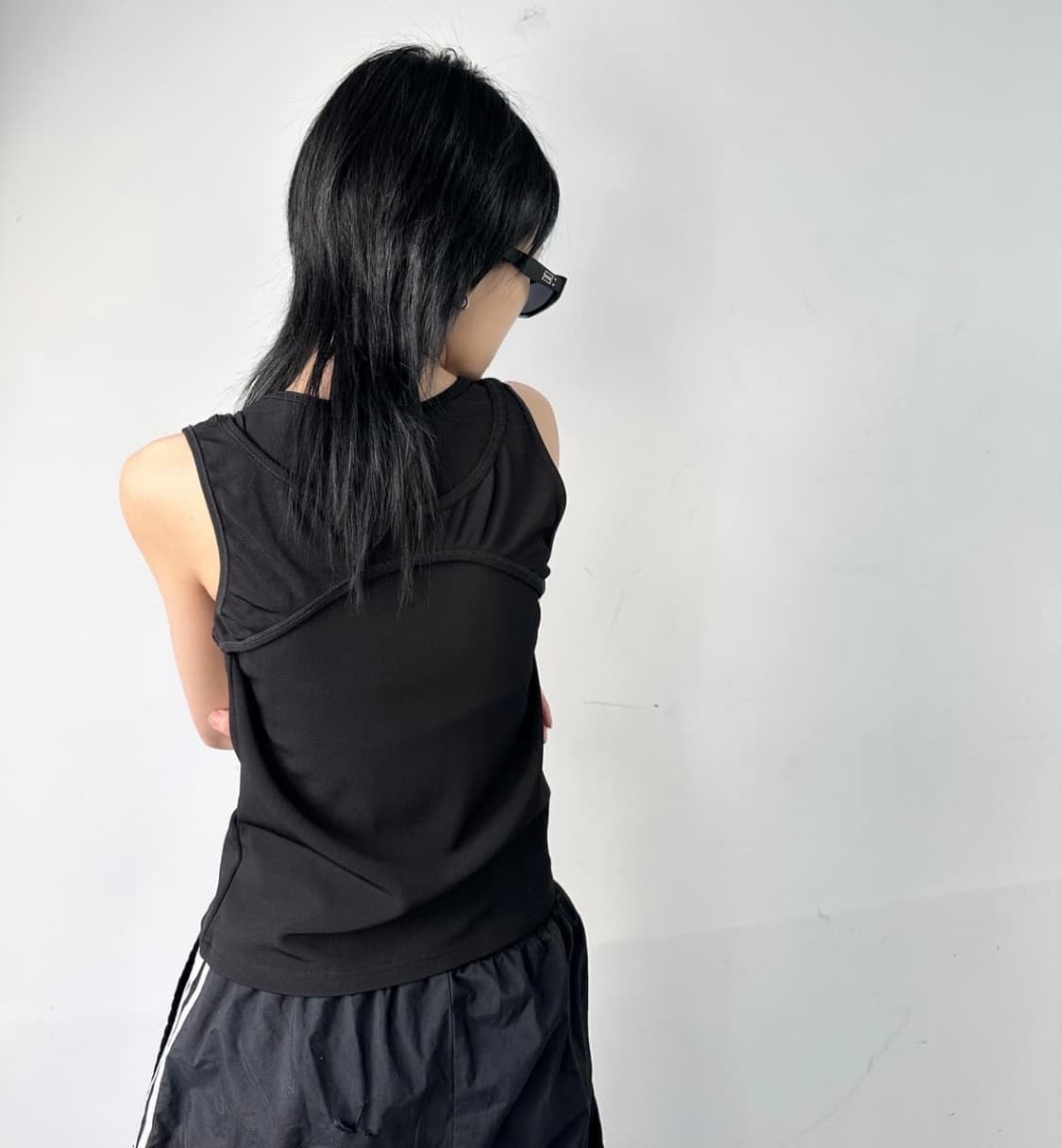 미스비헤이브 져지 슬리브리스 탑 상품이미지7