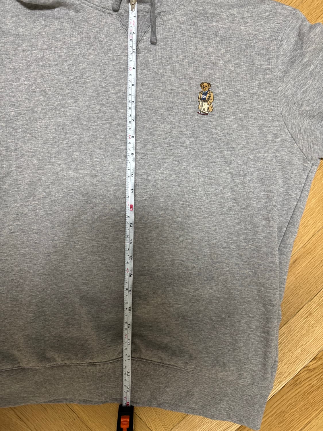 폴로 그레이 기모 후드 L 상품이미지3