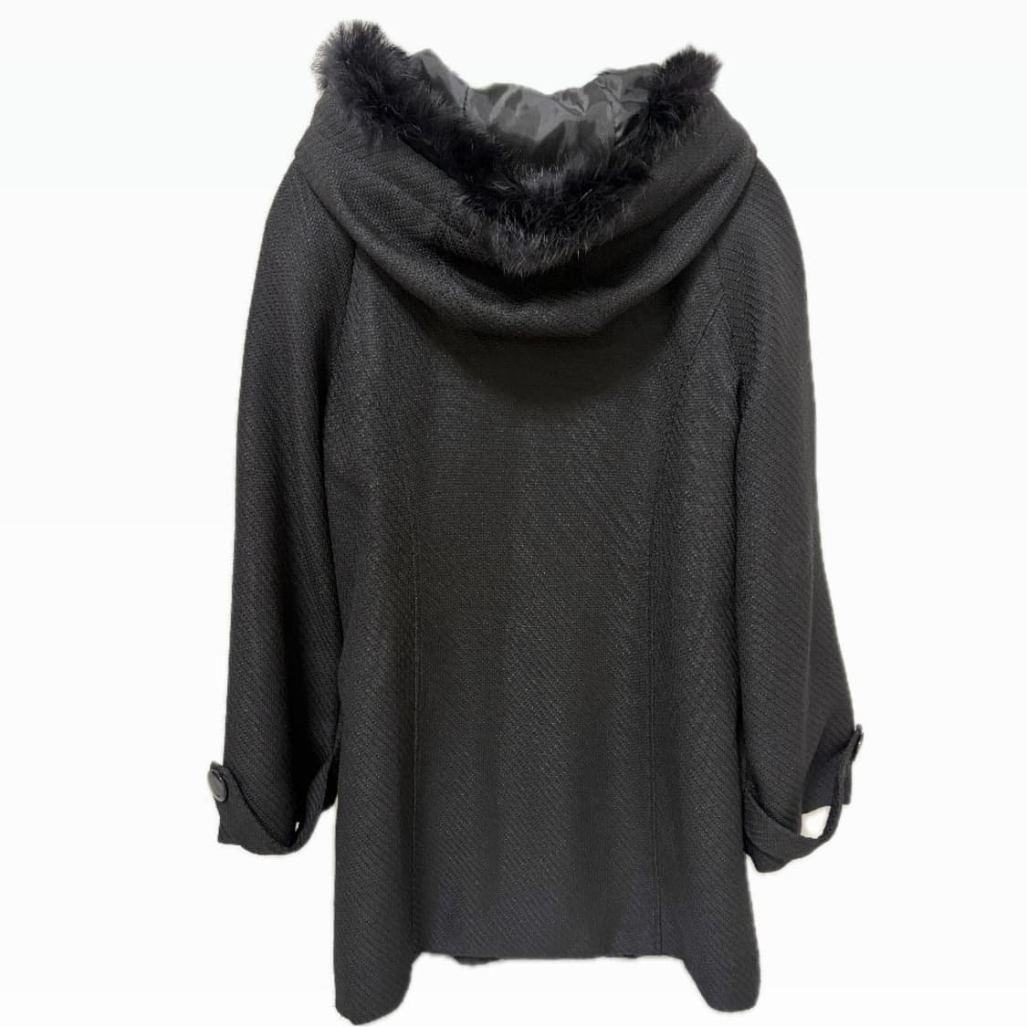 빈티지 폼폼 블랙 원피스 코트 상품이미지3