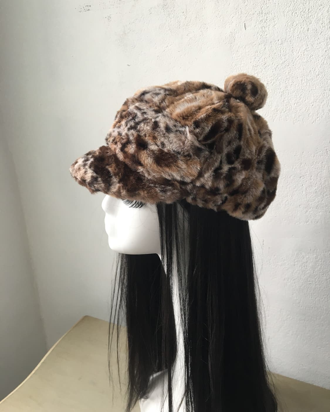 leopard pattern pom cap 상품이미지3