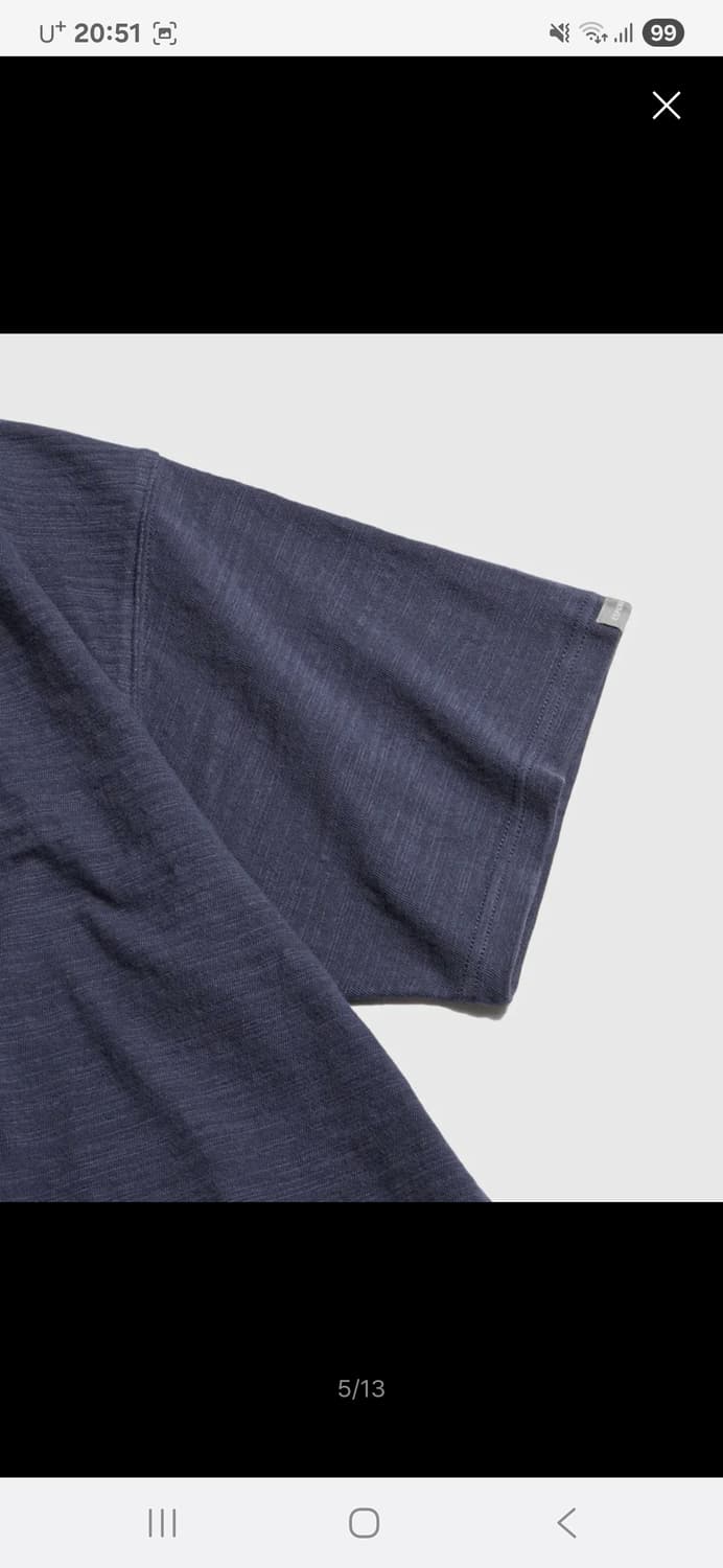 [새상품] 에스피오나지 60s Athletic Slub Tee Navy 상품이미지4