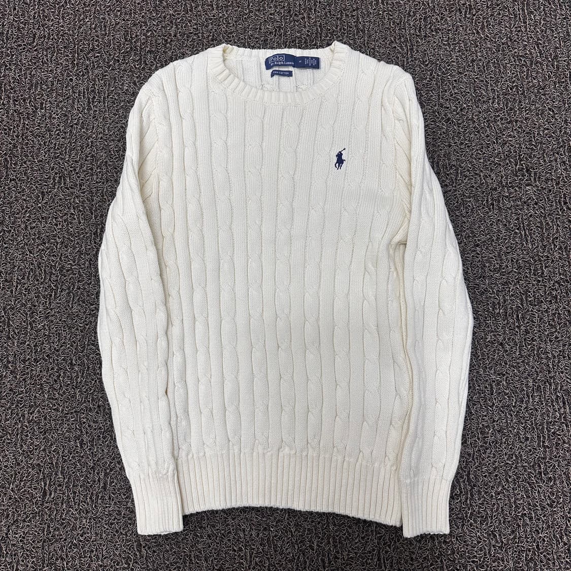 POLO 폴로 랄프로렌 신상 여성 케이블 니트 아이보리 M 상품이미지1