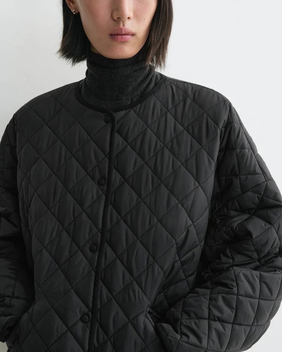 TOTEME 토템 폴리에스터 리사이클 퀼팅 자켓 블랙 XS사이즈 상품이미지5