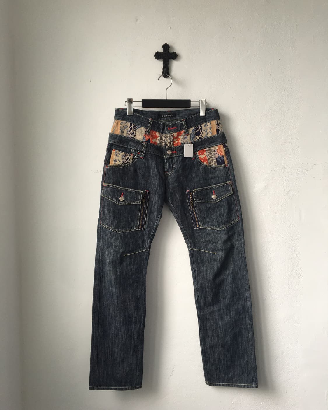 Double waist oriental mood denim pants 상품이미지3