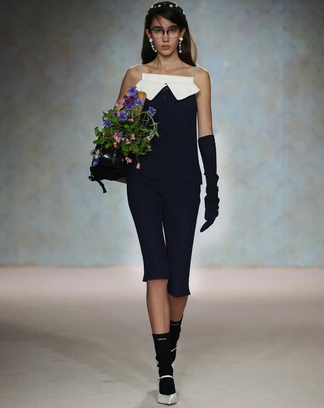 [8,10,12]슈슈통 25fw 카프리 팬츠/네이비 상품이미지1