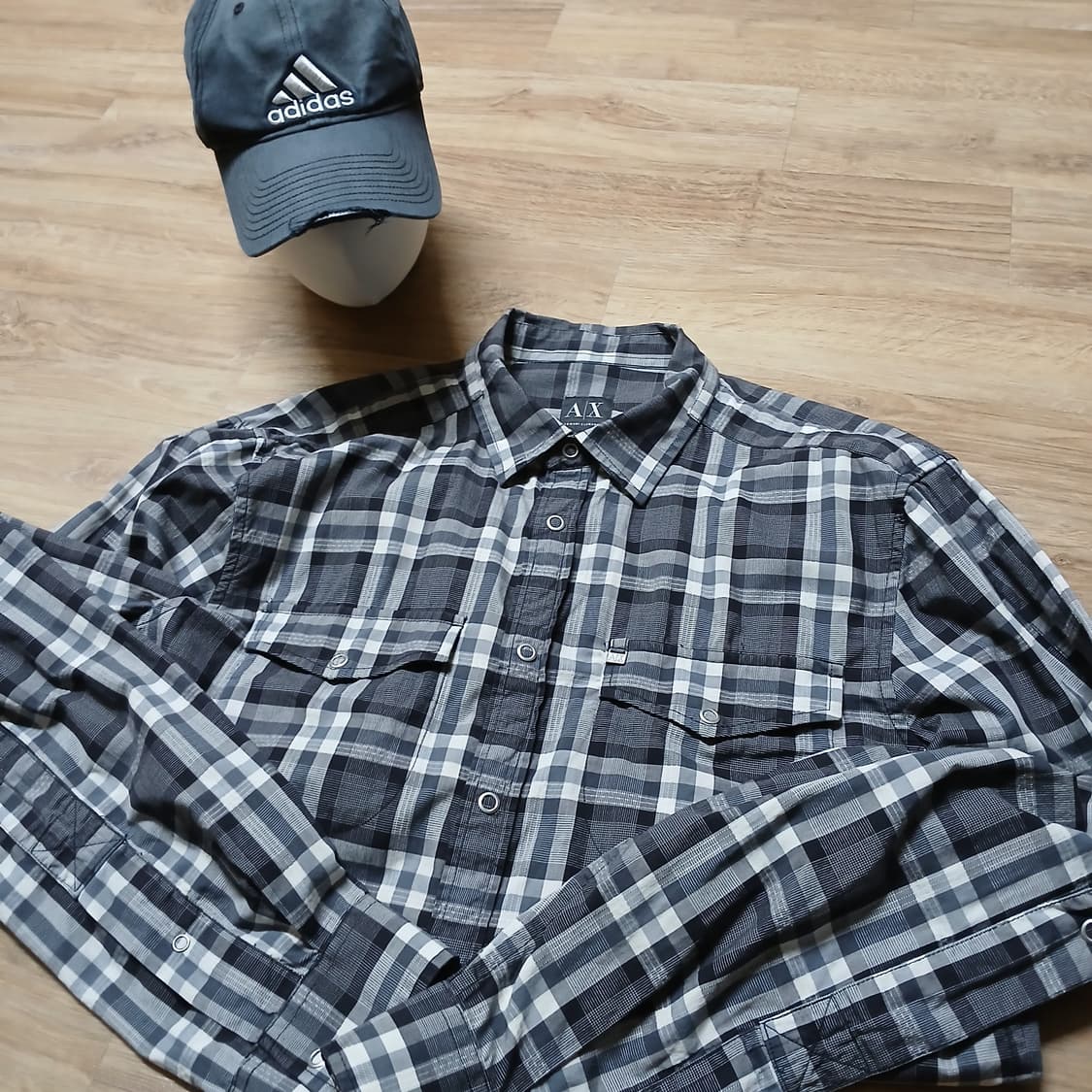 AX 아르마니 익스체인지 체크 셔츠 남방 105 xl 상품이미지1