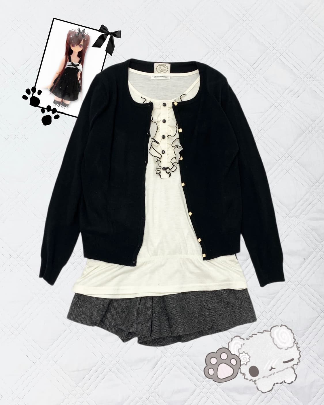 ꒰ঌ 블랙 캣 무채색 로걀 공겜여주 세트 ໒꒱ 상품이미지1