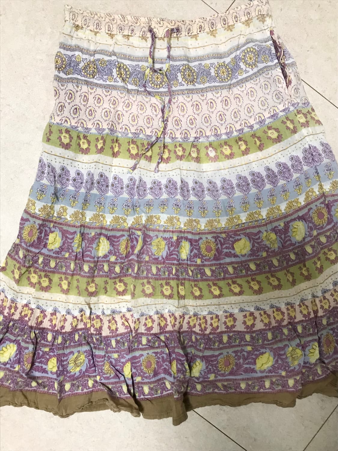 빈티지 시이소빈티지 히피 파스텔 스커트 모리걸 상품이미지1