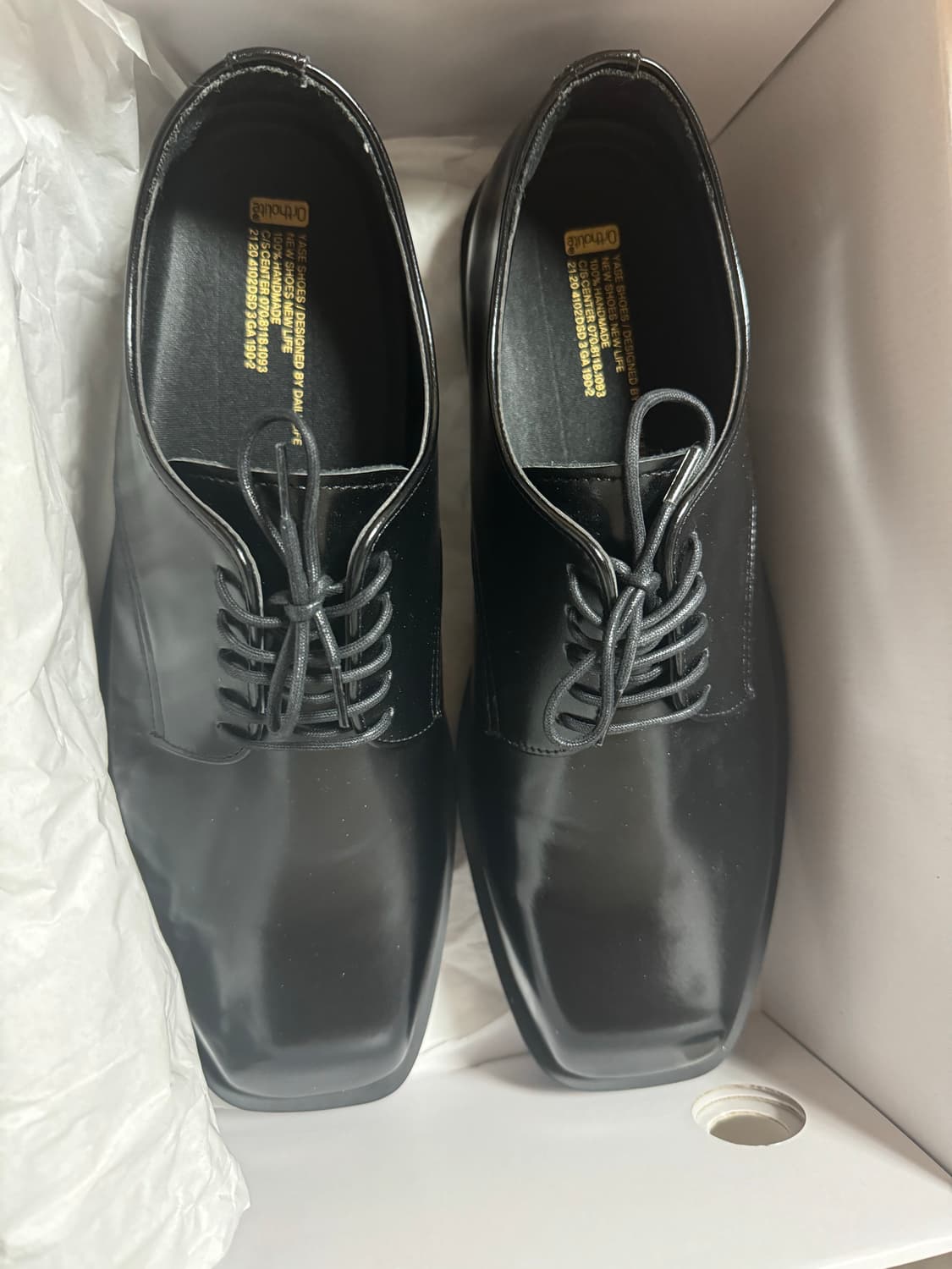 야세 미니멀 스퀘어 더비 블랙 상품이미지1