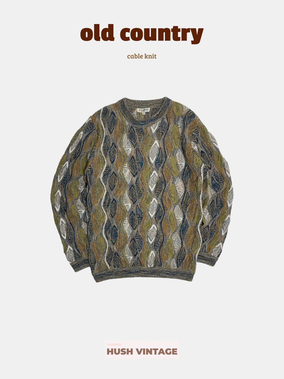 old country 빈티지 케이블 니트 쿠지맛 상품이미지1