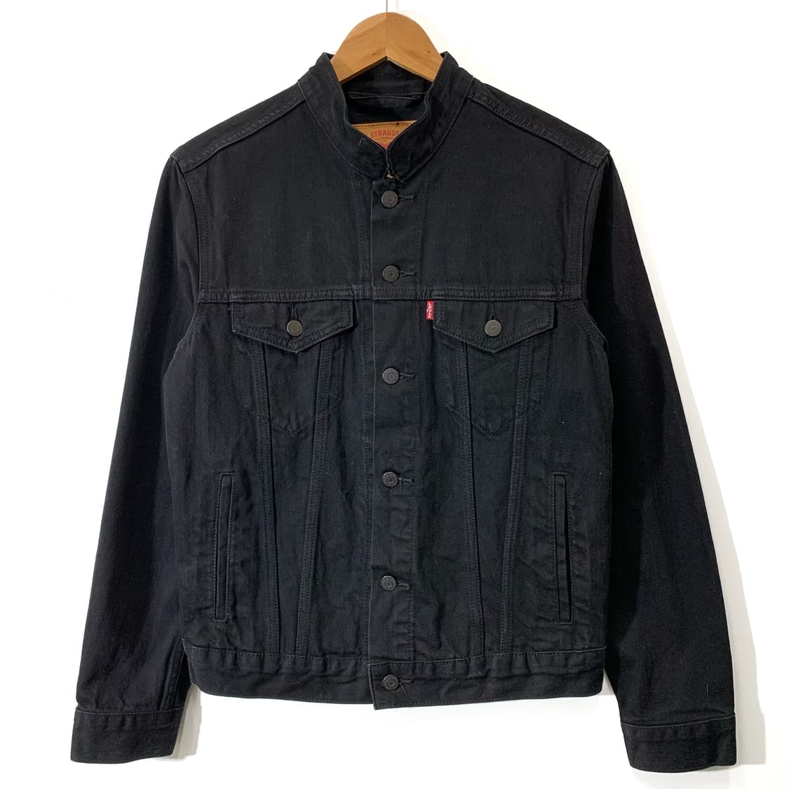 리바이스 스탠드카라 흑청 트러커 데님 자켓 상품이미지1