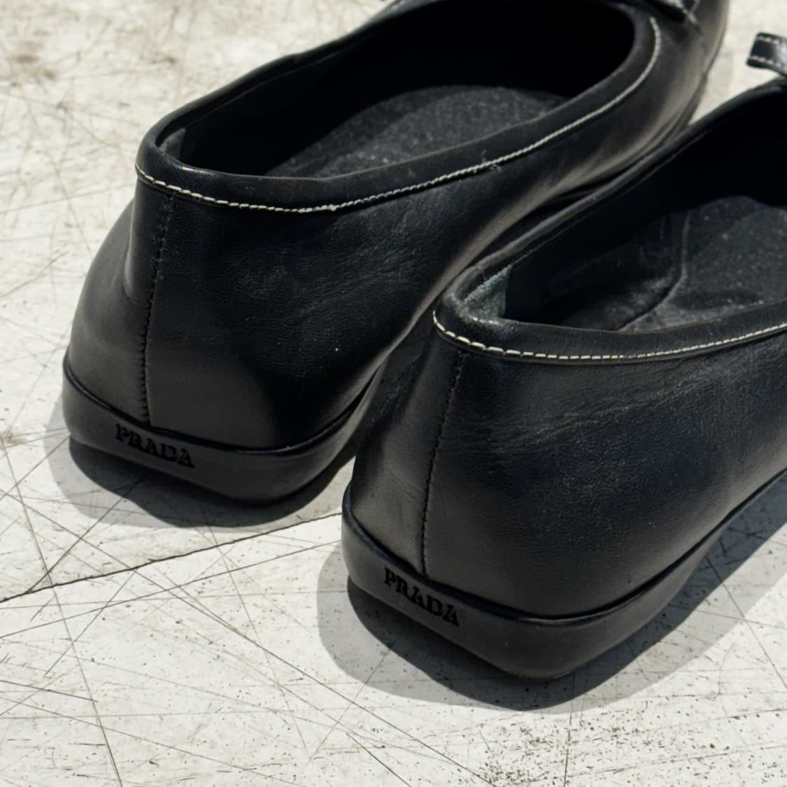 PRADA 프라다 레더 발레리나 플랫슈즈 36 (230) 상품이미지6