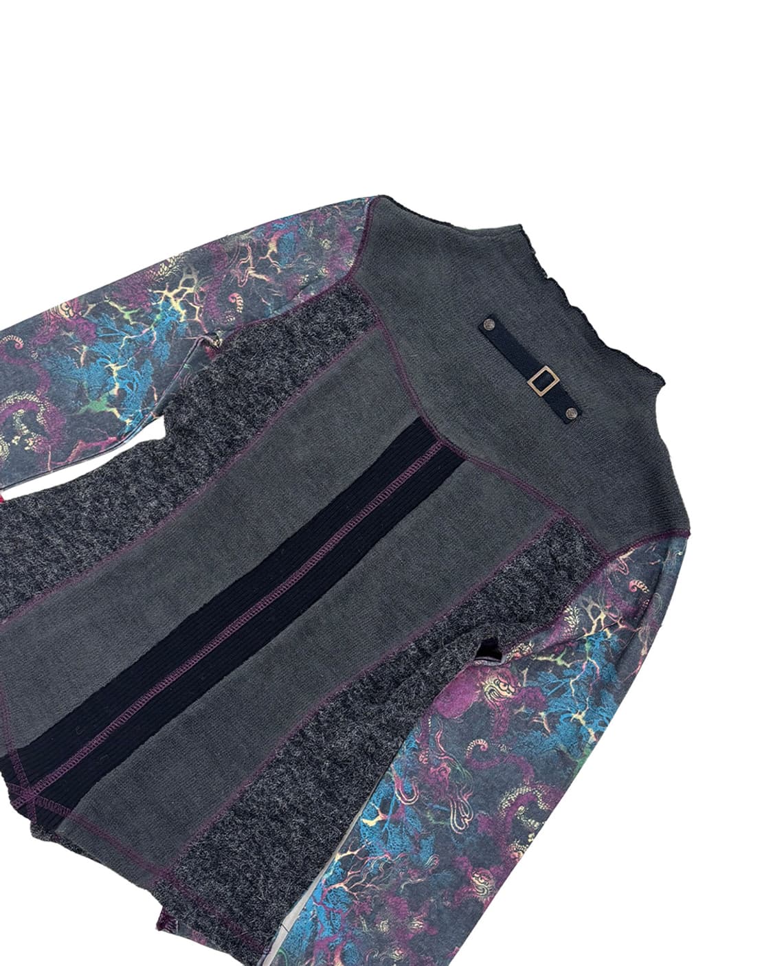 OZZ CROCE (OZZ ON) 오리엔탈 패치 언발 티셔츠 상품이미지4