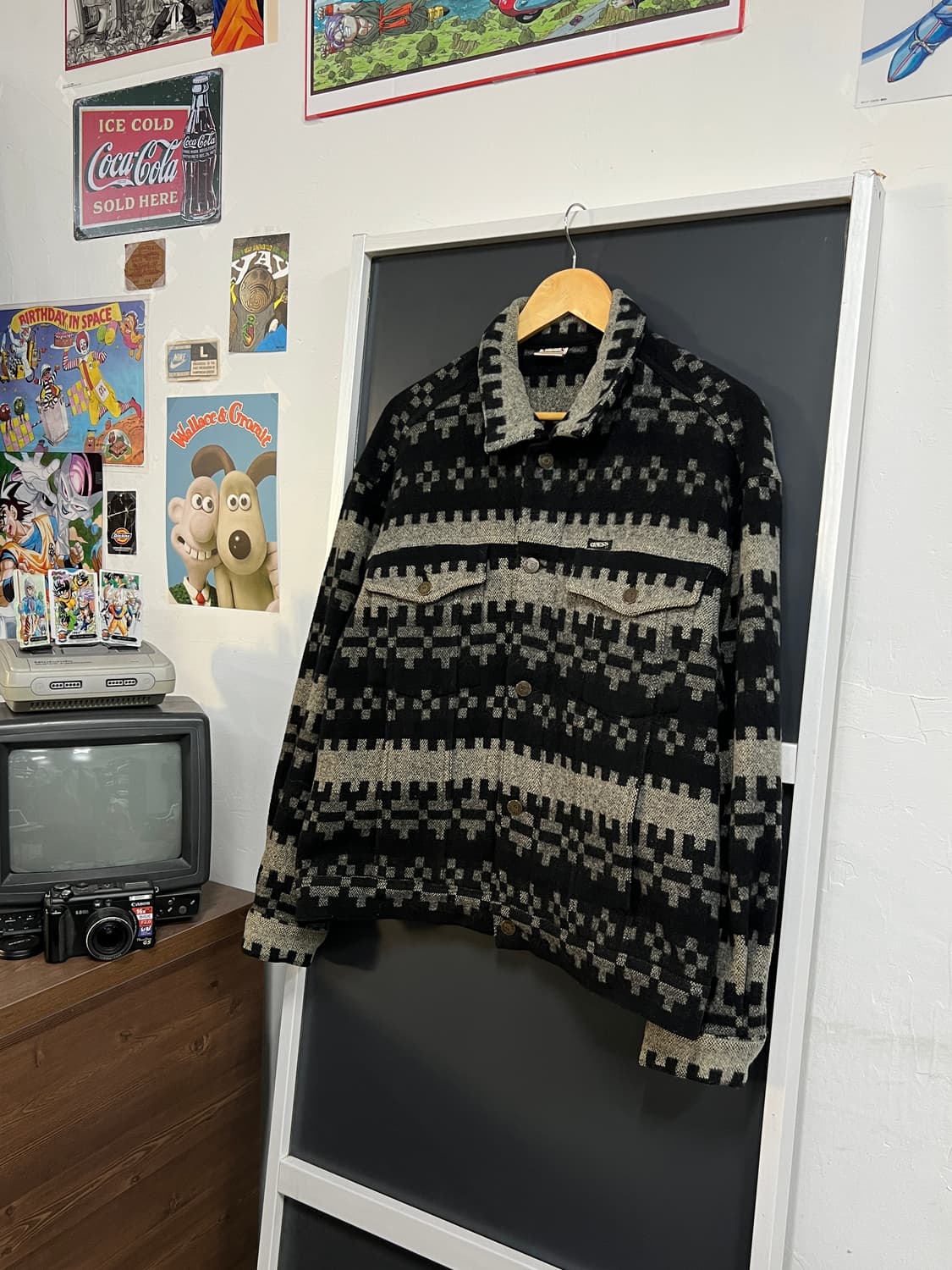 Guess 90‘s 게스 아즈텍 패턴 모직 자켓 상품이미지1